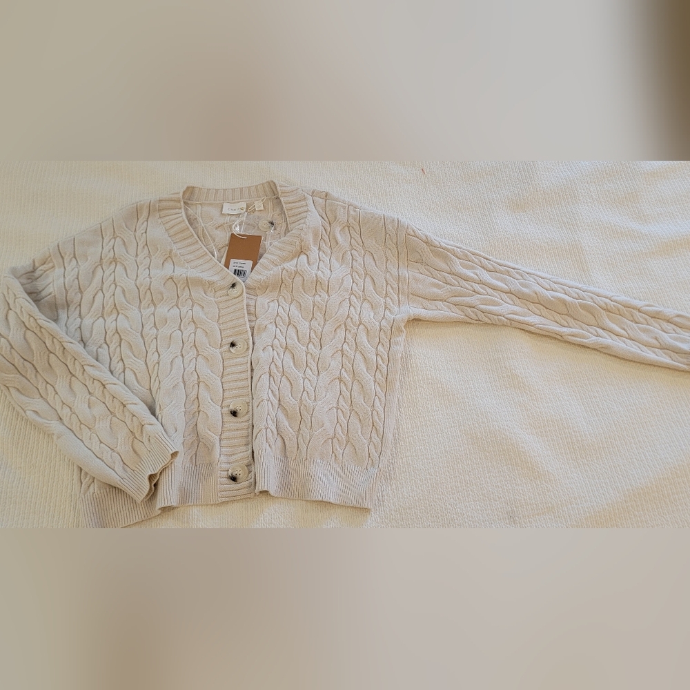 Cyrus Cream Cable Knit Cardigan